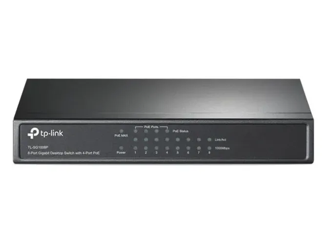 TP-LINK SWITCH DE SOBREMESA - 8 PUERTOS GIGABIT CON 4 PUERTOS POE