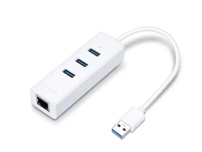 TP-LINK UE330 HUB DE 3 PUERTOS USB 3.0 Y ADAPTADOR ETHERNET GIGABIT