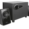 TRUST AVORA ALTAVOCES USB 2.1 18W - SUBWOOFER FABRICADO EN MADERA - CONTROL DE VOLUMEN Y BAJOS - ENTRADA JACK 3.5MM - COLOR NEGRO