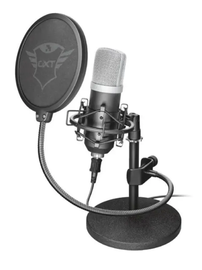 TRUST GAMING GXT 252 EMITA MICROFONO CARDIOIDE USB - SOPORTE DE METAL - CABLE DE 1.80M - COLOR NEGRO