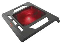 TRUST GAMING GXT 220 KUZO BASE DE REFRIGERACION PARA PORTATIL HASTA 17.3 - VENTILADOR SILENCIOSO CON ILUMINACION ROJA - COLOR NEGRO