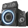 TRUST GAMING GXT 658 TYTAN SET DE ALTAVOCES 5.1 180W - SUBWOOFER DE MADERA - ILUMINACION LED AZUL - BAJOS PROFUNDOS - MANDO A DISTANCIA - COLOR NEGRO