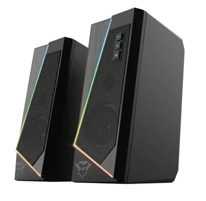 TRUST GAMING GXT 609 ZOXA ALTAVOCES USB 2.0 12W - ILUMINACION LED RGB - ALTAVOZ DE 40MM - COLOR NEGRO
