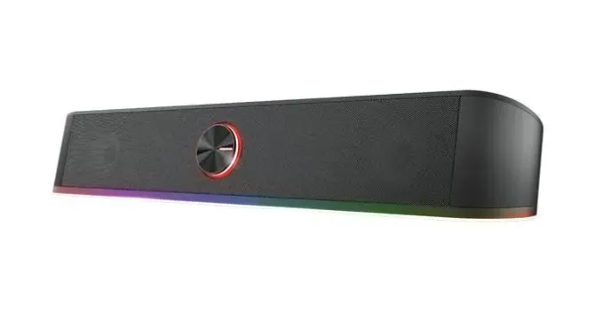 TRUST GXT 619 THORNE BARRA DE SONIDO GAMING 12W - ILUMINACION RGB - JACK 3.5MM - CONTROL DE VOLUMEN - COLOR NEGRO
