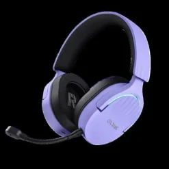 TRUST GXT491 FAYZO AURICULARES GAMING BLUETOOTH, USB 2.4GHZ - ILUMINACION RGB - MICROFONO EXTRAIBLE - DIADEMA AJUSTABLE - AUTONOMIA HASTA 22H - CONTROLES DE FACIL ACCESO - COLOR MORADO
