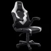 TRUST GXT 703W RIYE SILLA GAMING - REPOSABRAZOS - RUEDAS DE NYLON - PISTON DE GAS CLASE 4 - BASE METAL - PESO MAX. 140KG - COLOR NEGRO/BLANCO