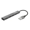 TRUST HALYX HUB 4 PUERTOS USB 2.0 - HASTA 480MBPS - COLOR GRIS