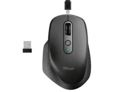 TRUST OZAA RATON INALAMBRICO RECARGABLE 2400DPI - 6 BOTONES + SCROLL VERTICAL Y HORIZONTAL - ERGONOMICO - USO DIESTRO - COLOR NEGRO