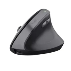 TRUST RATON INALAMBRICO USB - TECNOLOGIA SILENT CLICK - 6 BOTONES - RECARGABLE POR USB-C - COLOR NEGRO