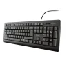 TRUST TK150 TECLADO USB - TECLAS SILENCIOSAS - 104 TECLAS - CABLE DE 1.80M - COLOR NEGRO