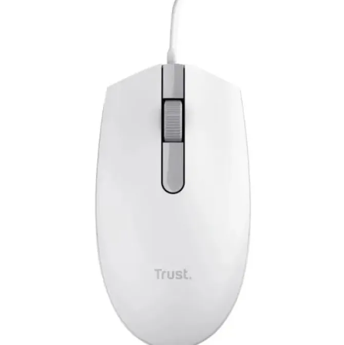 TRUST TM101 ECO RATON USB 1200DPI - FABRICADO CON 50% DE PLASTICOS RECICLADOS - 3 BOTONES - USO AMBIDIESTRO - CABLE DE 1.60M - COLOR BLANCO
