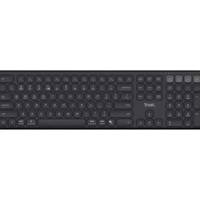 TRUST VAIYA TECLADO MULTIDISPOSITIVO BLUETOOTH - CONEXION CON HASTA 4 DISPOSITIVOS - TECLAS PERFIL BAJO - TECLAS MULTIMEDIA - COLOR NEGRO