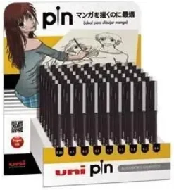 UNI-BALL ROTULADOR CALIBRADO UNI PIN EXPOSITOR 54 UD. - PUNTA POLIACETAL DE VARIOS GROSORES - TINTA RESISTENTE AL AGUA Y A LA LUZ - COLOR NEGRO