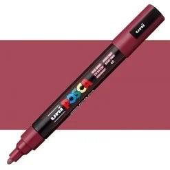 UNI-BALL ROTULADOR MARCADOR POSCA TINTA AL AGUA TRAZO 1.8 - 2.5 MM. ROJO VINO REF. PC5M00900