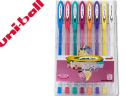 UNI-BALL SIGNO ANGELIC COLOUR BOLIGRAFO DE GEL - PUNTA DE ACERO INOXIDABLE 0.7 MM. - TRAZO 0.45 MM - TINTA GEL - COLORES SURTIDOS PASTEL - ESTUCHE DE 8 UD