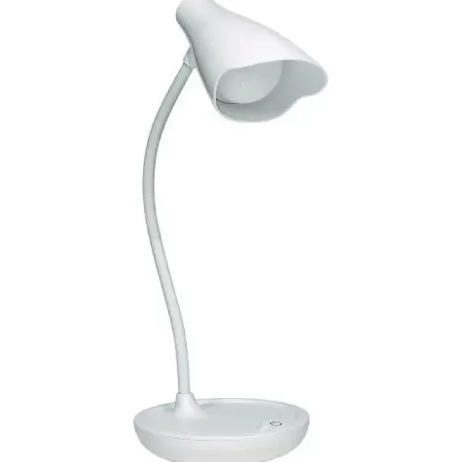 UNILUX LAMPARA DE ESCRITORIO LED UKKY - ILUMINACION LED DE BAJO CONSUMO - DISEÑO MODERNO Y ELEGANTE - BRAZO FLEXIBLE PARA AJUSTAR LA LUZ - COLOR BLANCO