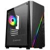UNYKACH MINI GLAYZE CAJA MICRO-ATX - ILUMINACION ARGB - LATERAL CRISTAL TEMPLADO - USB-A 2.0/3.0 Y AUDIO - 1 VENTILADOR 120MM RGB INSTALADO - COLOR NEGRO