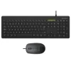 UNYKACH MK211 PRO SLIM PACK DE TECLADO SLIM 108 TECLAS DE MEMBRANA + RATON 2400DPI, 3 BOTONES, USO AMBIDIESTRO - COLOR NEGRO