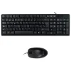 UNYKACH PACK DE TECLADO 105 TECLAS, USB + RATON 1200PPP, 3 BOTONES, USB, USO AMBIDIESTRO - COLOR NEGRO
