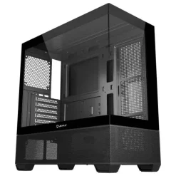 UNYKACH REVELAT BLACK CAJA ATX, MICRO ATX, ITX - FRONTAL Y LATERAL DE VIDRIO TEMPLADO - 3.5, 2.5 - USB-A 3.0, USB-C Y AUDIO HD - SOPORTA REFRIGERACION LIQUIDA