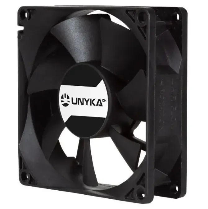 UNYKACH SERVER VENTILADOR 80MM DE DOBLE BOLA - VELOCIDAD MAX. 2000RPM - CONECTOR DE 4 PINES CON CONTROL DE TEMPERATURA - COLOR NEGRO