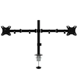 UNYKACH UK1422 SOPORTE DE MESA CON BRAZO ARTICULADO PARA 2 MONITORES DE 10-32 - GIRATORIO, INCLINABLE Y EXTENSIBLE - GESTION DE CABLES - PESO MAX 10KG POR BRAZO - VESA 100X100MM