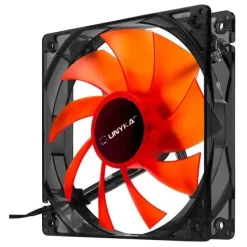 UNYKACH VENTILADOR 120MM CON LED ROJO - VELOCIDAD MAX. 1200RPM - COLOR ROJO/NEGRO