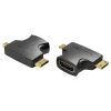 VENTION ADAPTADOR HDMI HEMBRA A MICRO HDMI MACHO - MINI HDMI MACHO - COLOR NEGRO