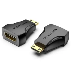 VENTION ADAPTADOR MINI HDMI MACHO A HDMI HEMBRA - COLOR NEGRO