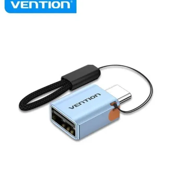 VENTION ADAPTADOR USB3.1 TIPO-C MACHO A USB HEMBRA OTG CON LANYARD - ALUMINIO GRIS