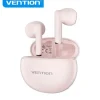 VENTION AURICULARES BLUETOOTH 5.3 CON ESTUCHE DE CARGA - 6H AUTONOMIA ELF 06 - COLOR ROSA