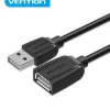 VENTION CABLE ALARGADOR USB 2.0 MACHO A USB HEMBRA - 1.5M - COLOR NEGRO
