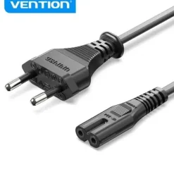 VENTION CABLE ALIMENTACION FORMA 8 CEE716 MACHO A C7 HEMBRA - 1.8M - COLOR NEGRO
