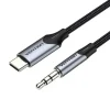 VENTION CABLE CONVERSOR AUDIO USB-C A JACK 3.5 MACHO - 1M - COLOR GRIS