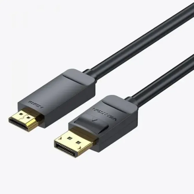 VENTION CABLE CONVERSOR DISPLAYPORT MACHO A HDMI MACHO 4K - 1M - COLOR NEGRO