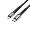 VENTION CABLE DE CARGA LIGHTNING/USB-C - VELOCIDAD 480MBPS - MATERIAL ALUMINIO/PVC - POTENCIA 60W - COLOR NEGRO