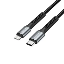 VENTION CABLE DE CARGA LIGHTNING/USB-C - VELOCIDAD 480MBPS - MATERIAL ALUMINIO/PVC - POTENCIA 60W - COLOR NEGRO