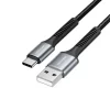 VENTION CABLE DE DATOS - USB 2.0 A USB-C - ALUMINIO - 480MBPS - 3A, 15W - COLOR NEGRO