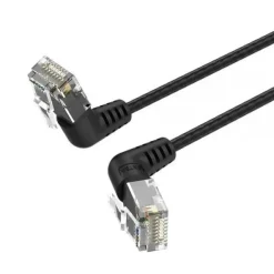 VENTION CABLE DE RED UTP RJ45 SLIM CAT.6A CABEZA ROTATORIA 360º ANGULO RECTO - 1.5M - COLOR NEGRO