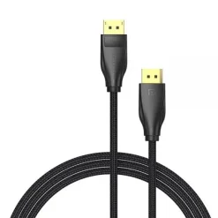 VENTION CABLE DISPLAYPORT 1.4 MACHO A MACHO - 1M - ALGODON TRENZADO - COLOR NEGRO