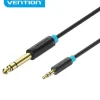 VENTION CABLE ESTEREO JACK 6.5 MACHO A JACK 3.5 MACHO - 3M - COLOR NEGRO