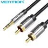 VENTION CABLE ESTEREO JACK 3.5 MACHO A 2X RCA MACHO - 3M - COLOR NEGRO