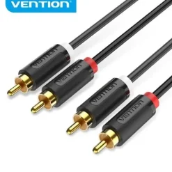 VENTION CABLE ESTEREO 2X RCA MACHO A 2X RCA MACHO - 2M - COLOR NEGRO