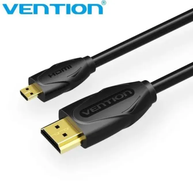 VENTION CABLE HDMI 1.4 MACHO A MICRO HDMI MACHO - 3M - COLOR NEGRO