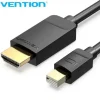 VENTION CABLE MINI DP MACHO A HDMI 1.4 MACHO - 2M - COLOR NEGRO
