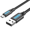 VENTION CABLE USB 2.0 MACHO A MICROUSB MACHO - 0.5M - 3A 60W 480MBPS - COLOR NEGRO