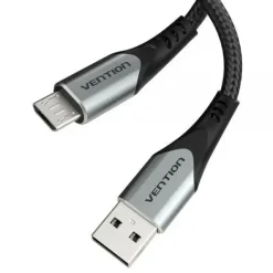 VENTION CABLE USB 2.0 MACHO A MICROUSB MACHO 60W 480MBPS - 0.5M - COLOR GRIS