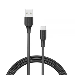 VENTION CABLE USB-A MACHO A USB-C MACHO - 2M - 3A - 60W - 480MBPS - COLOR NEGRO