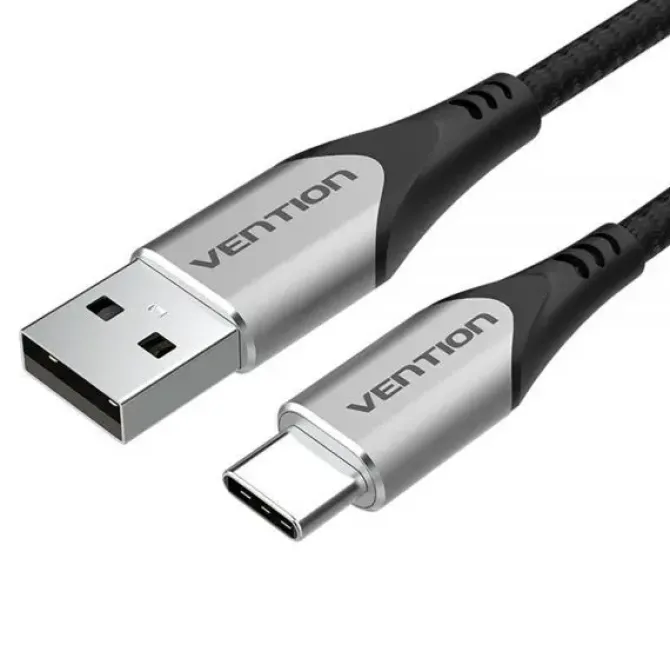 VENTION CABLE USB-A MACHO A USB-C MACHO 3A 60W 480MBPS - 0.5M - COLOR GRIS