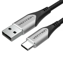 VENTION CABLE USB-A MACHO A USB-C MACHO 3A 60W 480MBPS - 3M - COLOR GRIS